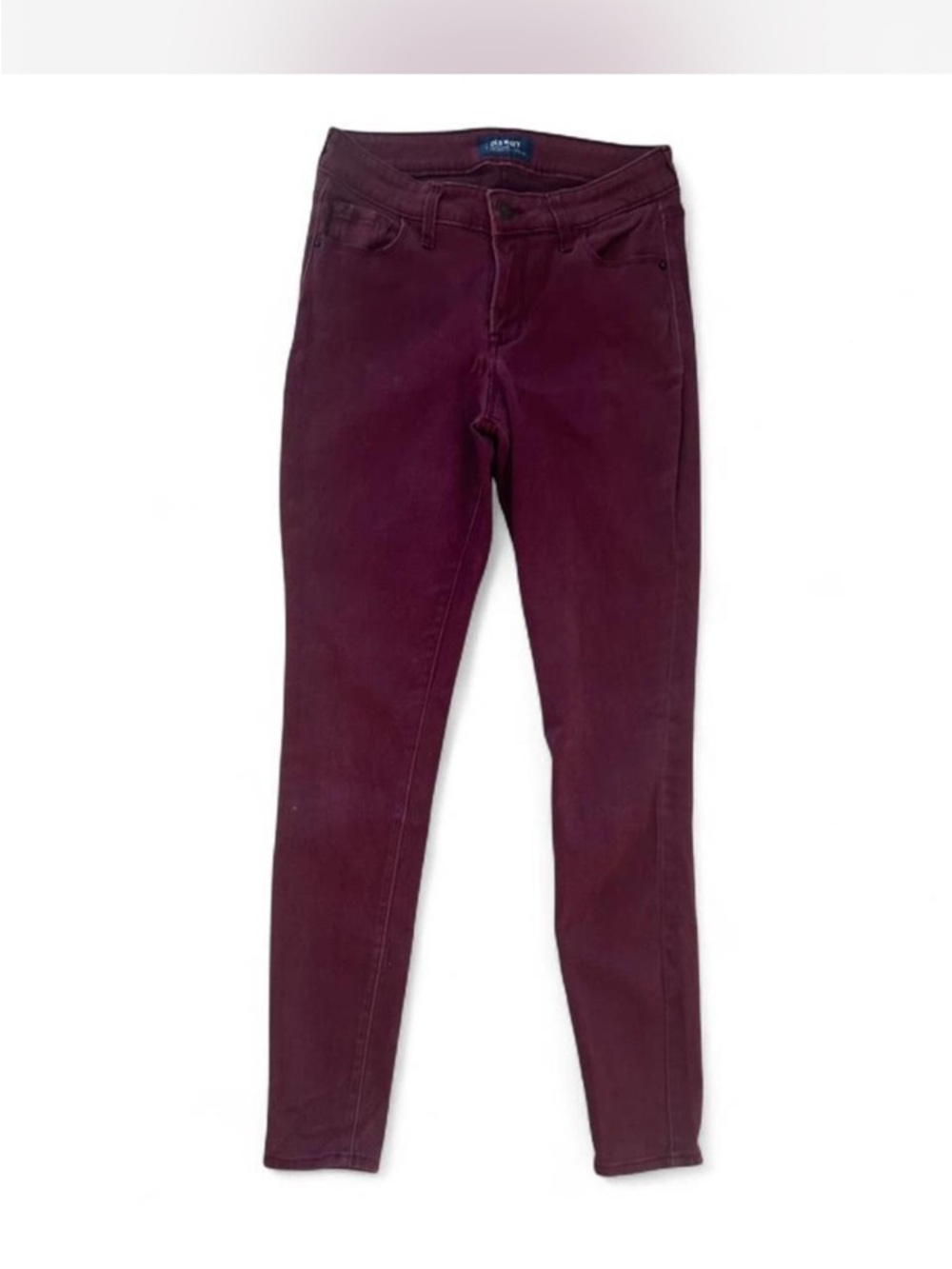 Old Navy Women’s Skinny Stretch Jeans Burgundy Mid-Rise
